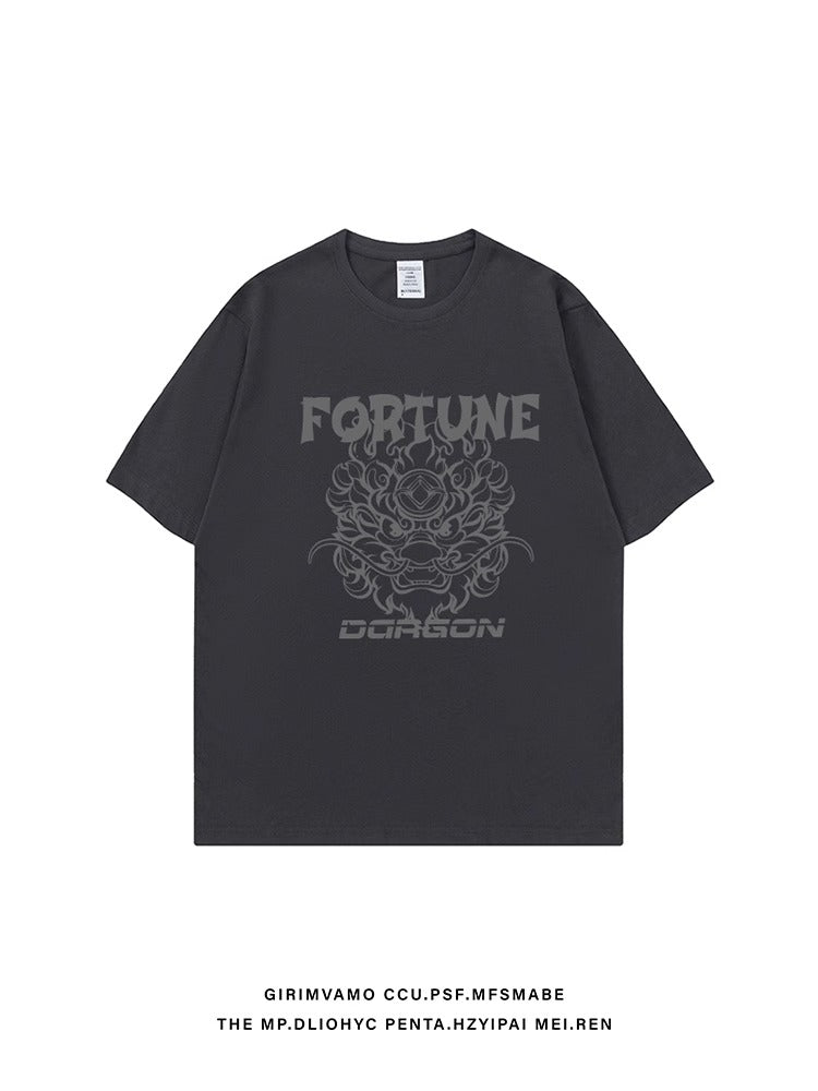 Importé - T-Shirt Coton Fortune Homme Manches Courtes Tendance