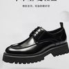 Importé - Chaussure Mocassin Derby Cuir Verni Homme Large Semelle