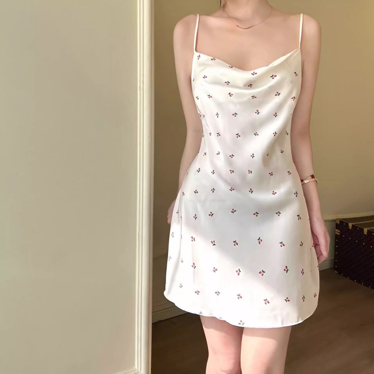 Importe - Robe Nuisette  Femme A Bretelles En Soie