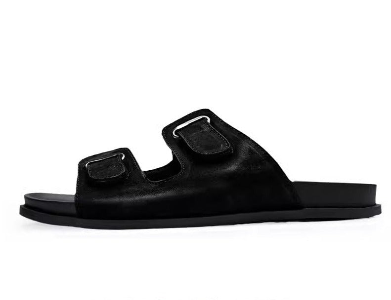 Importé - Sandale Homme Antidérapantes En Cuir Véritable