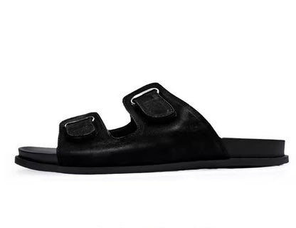 Importé - Sandale Homme Antidérapantes En Cuir Véritable