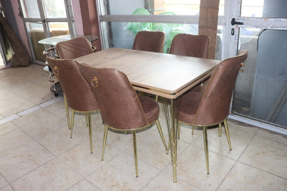 Ensemble Salle à Manger - Table + 6 Chaises