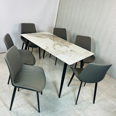 Ensemble Salle à Manger - Table + 6 Chaises