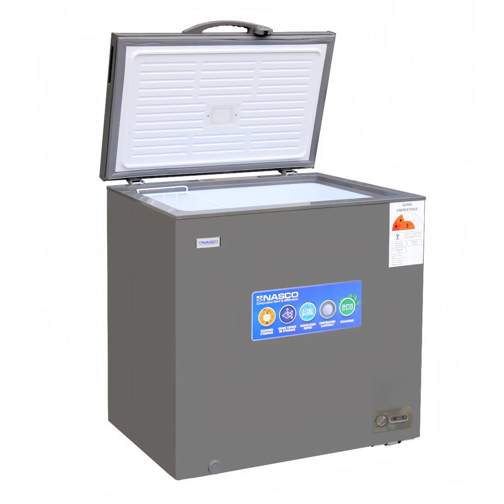 NASCO CONGELATEUR HORIZONTAL GRIS 145LT ECO ENERGIE - NASCF-200-LM
