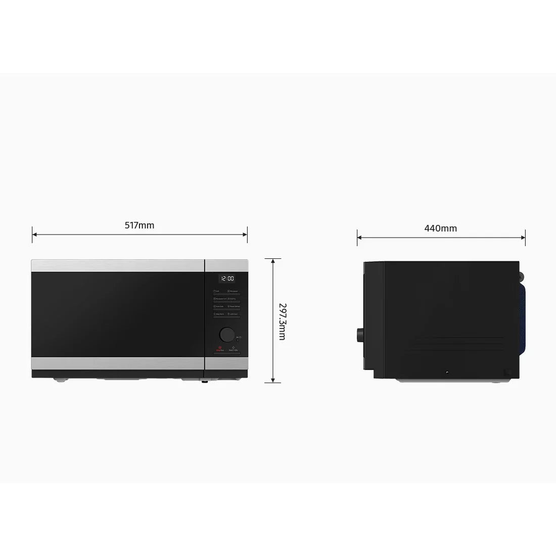 SAMSUNG FOUR A MICRO-ONDES GRILL 32L - NOIR-INOX 1400W - MG32DG4524AGE1