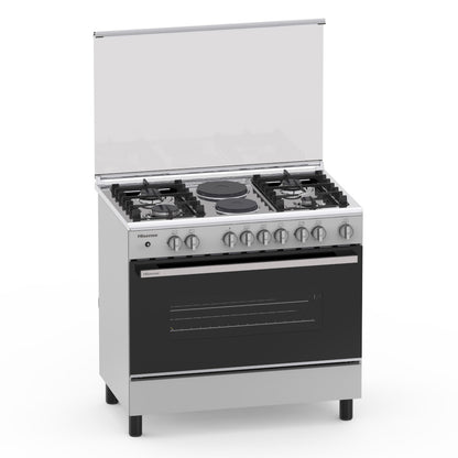 HISENSE GAZINIERE 4 FEUX ET 2 PLAQUES ELECTRIQUES - 90CM- HF942GEES