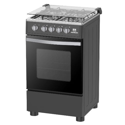 GAZINIERE 4 FEUX 50X55 NOIR AVEC VITRE - NASGC-SNIPER50TB