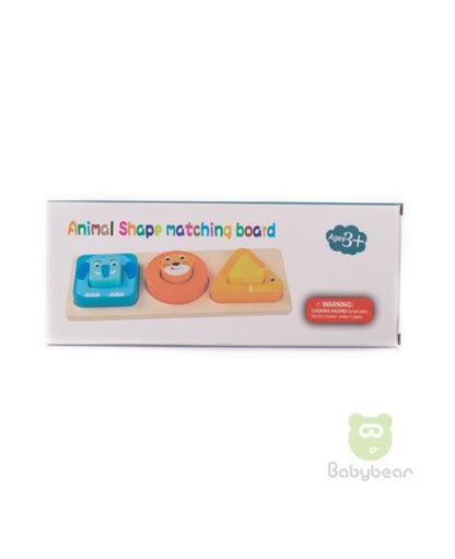 Jeu D’éveil Animaux En Bois Sur Planche 3 forme+3ans