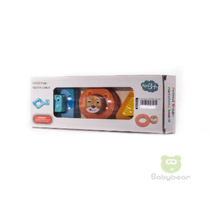 Jeu D’éveil Animaux En Bois Sur Planche 3 forme+3ans