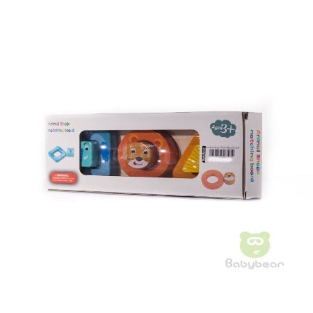 Jeu D’éveil Animaux En Bois Sur Planche 3 forme+3ans