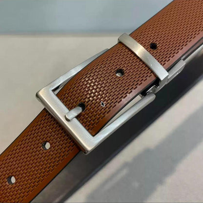 Ceinture en cuir véritable pour homme - Boucle ardillon