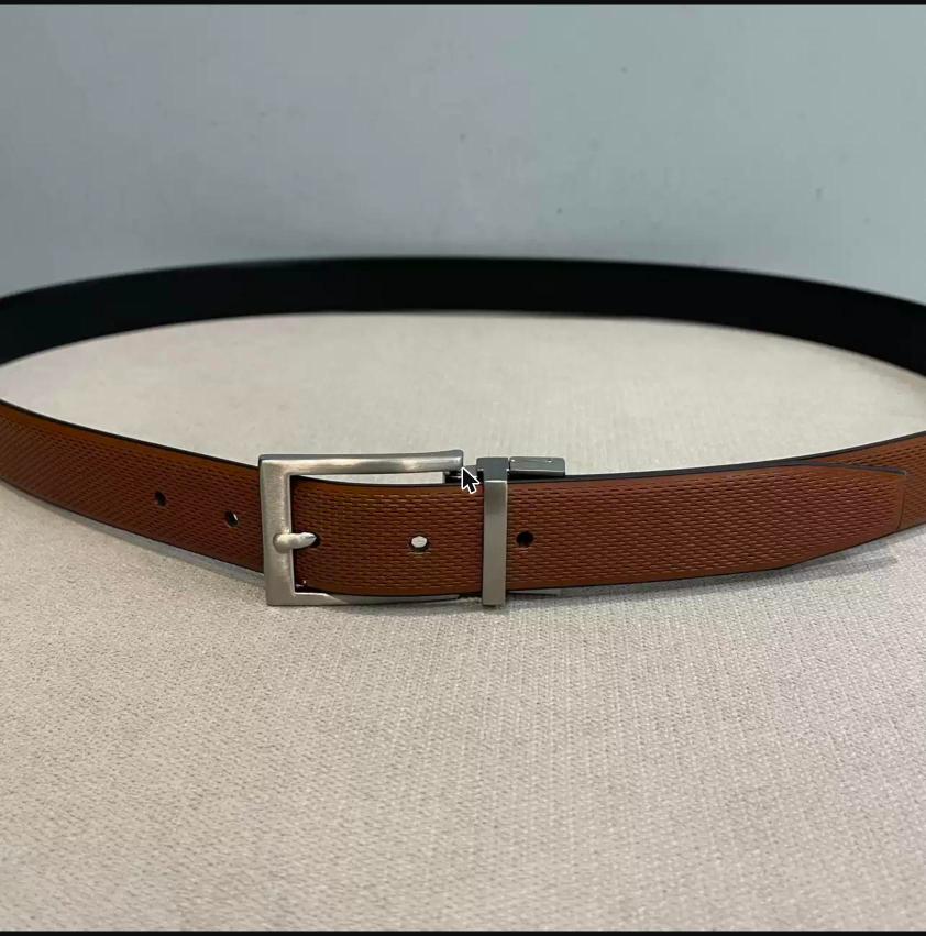 Ceinture en cuir véritable pour homme - Boucle ardillon
