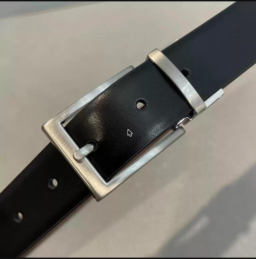 Ceinture en cuir véritable pour homme - Boucle ardillon