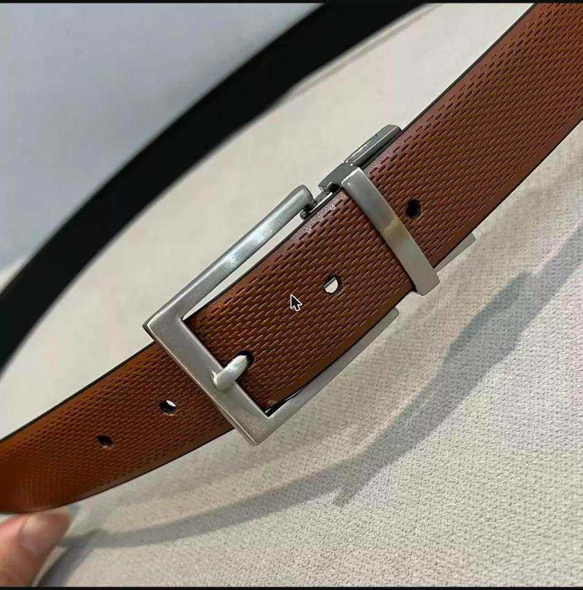 Ceinture en cuir véritable pour homme - Boucle ardillon
