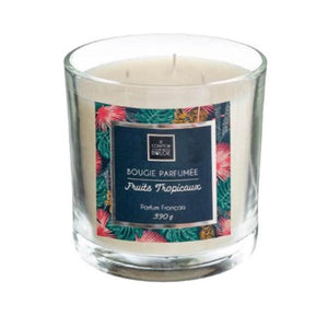 Bougie Parfumee dans Verrine-390G-Coffret en Carton Fruits Tropicaux