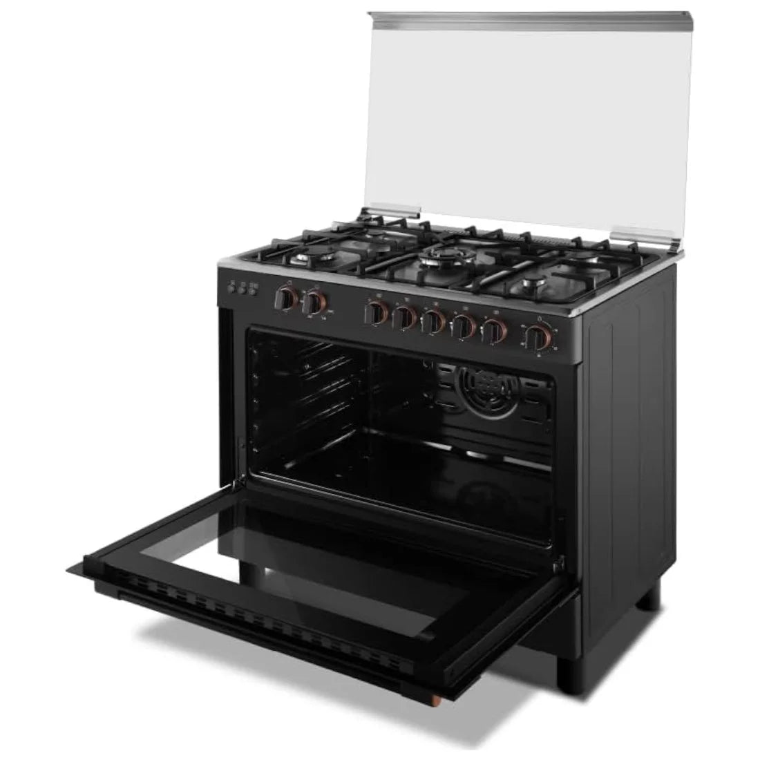 TOSHIBA GAZINIERE 5 FEUX GRIS-NOIR ALLUMAGE AUTO - TBA-36LMG5G089KS