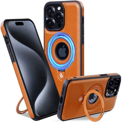 Importé - Etui Magnetique en Cuir Macsafe pour IPhone 15/15ProMax-14/14Pro-13ProMax