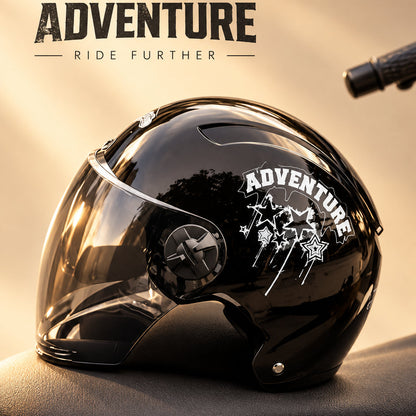 Importé - Casque 3C JACKEVIN Adventure Étoiles avec Visière Fumée