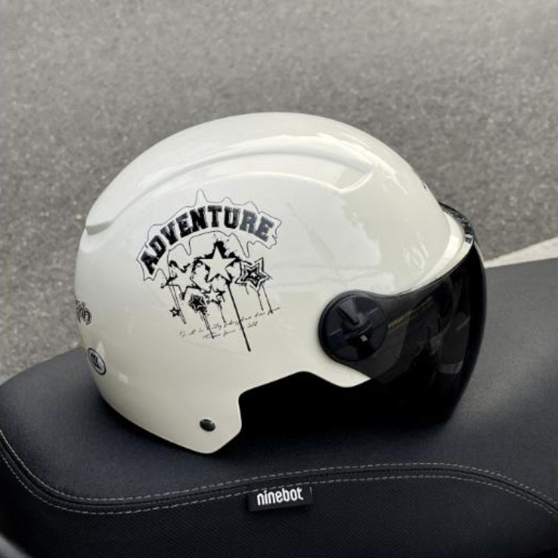 Importé - Casque 3C JACKEVIN Adventure Étoiles avec Visière Fumée