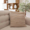 COUSSIN DECORATIF-45X45CM-EFFET COTON JUTE-MARRON BEIGE