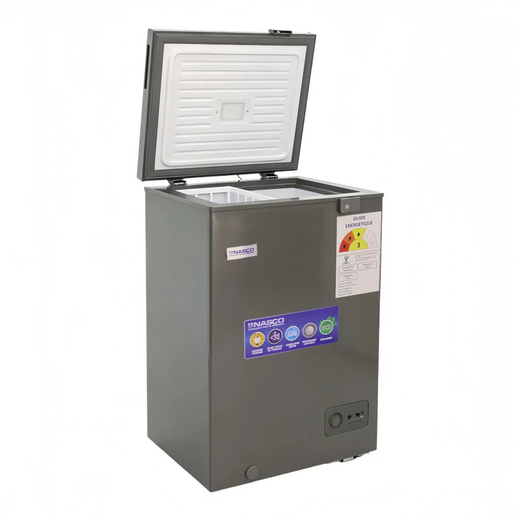 NASCO CONGELATEUR HORIZONTAL GRIS 99LT ECO ENERGIE- NASCF-150-LM