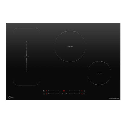 MIDEA PLAQUE A INDUCTION 3 ZONES DE CUISSON NOIR TACTILE - MC-8F7042G331
