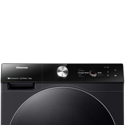 HISENSE MACHINE A LAVER 12KG FRONT LOAD PREMIUM BLACK - AI SUPER WASH -WF7S1247BB