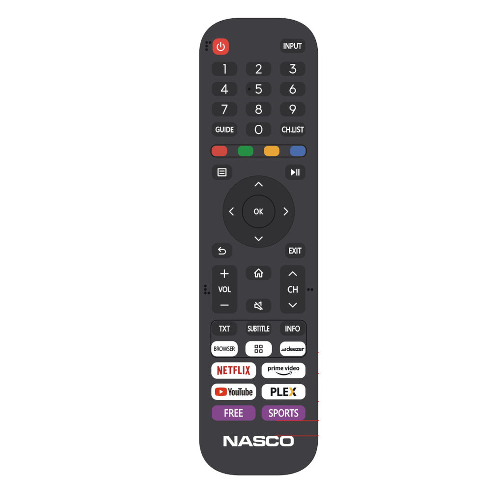 NASCO TV SMART VIDAA 55'' - 4K UHD NETFLIX - NAS-J55FUS-VID