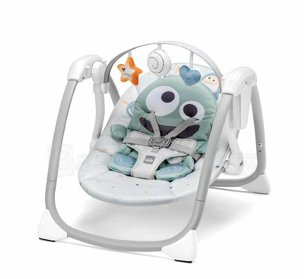 Balançoire Bebe cam Electrique Avec Peluche Vert 0,9kg gris
