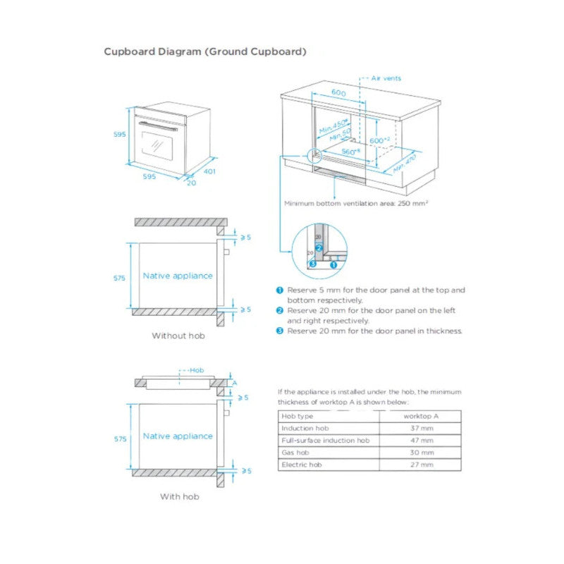 MIDEA FOUR ELECTRIQUE ENCASTRABLE - 60M60D2