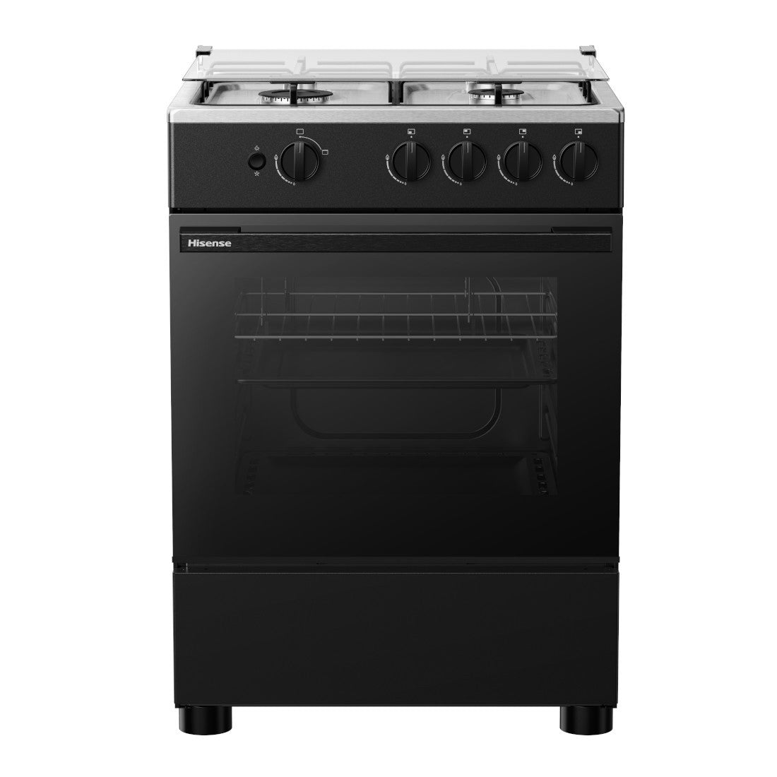 HISENSE GAZINIERE 4 FEUX NOIR AUTO-IGNITION 60CM - HFG60122B
