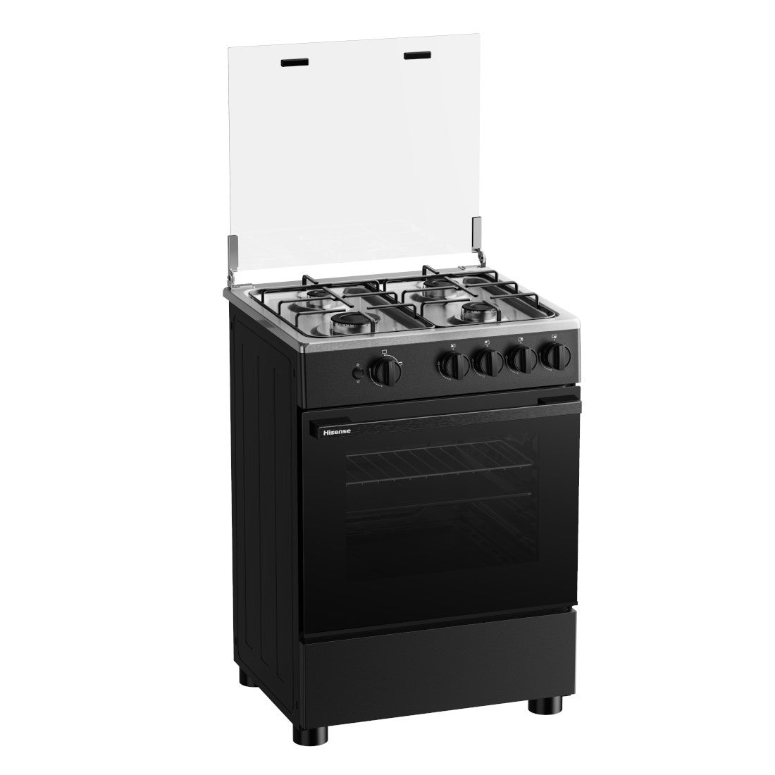 HISENSE GAZINIERE 4 FEUX NOIR AUTO-IGNITION 60CM - HFG60122B