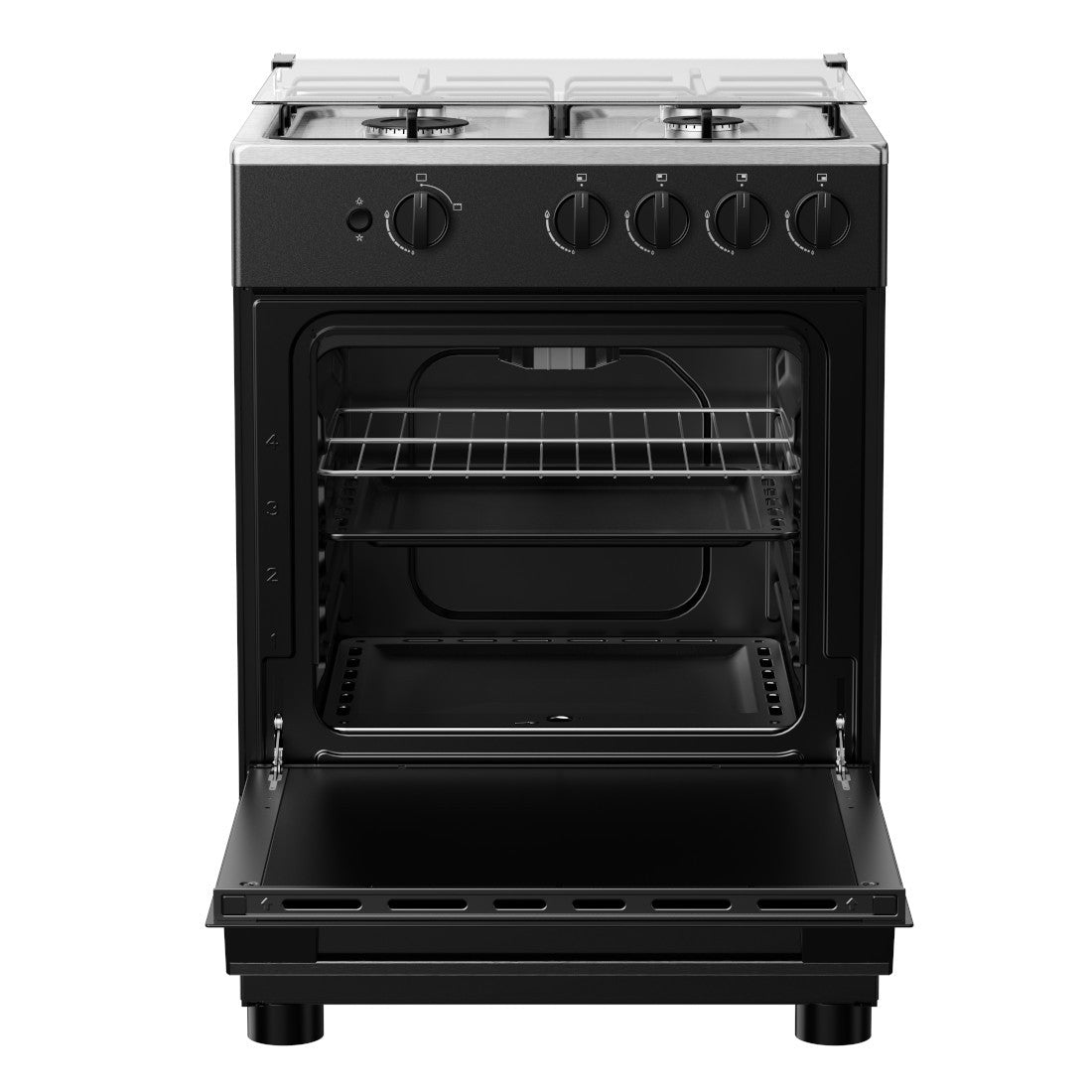 HISENSE GAZINIERE 4 FEUX NOIR AUTO-IGNITION 60CM - HFG60122B