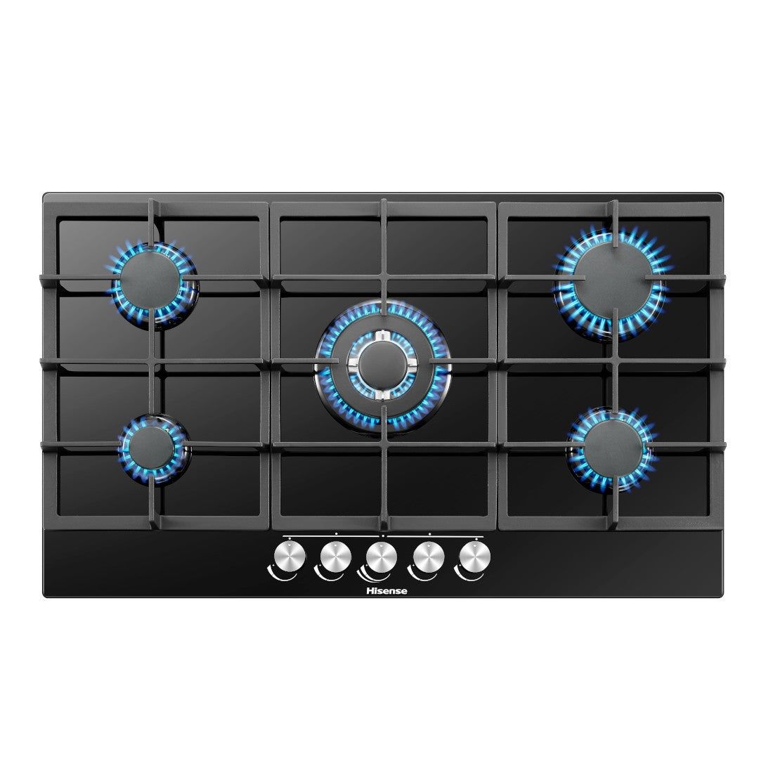 HISENSE PLAQUE DE CUISSON ENCASTRABLE A GAZ 5 FEUX 90CM - HHU90GABK