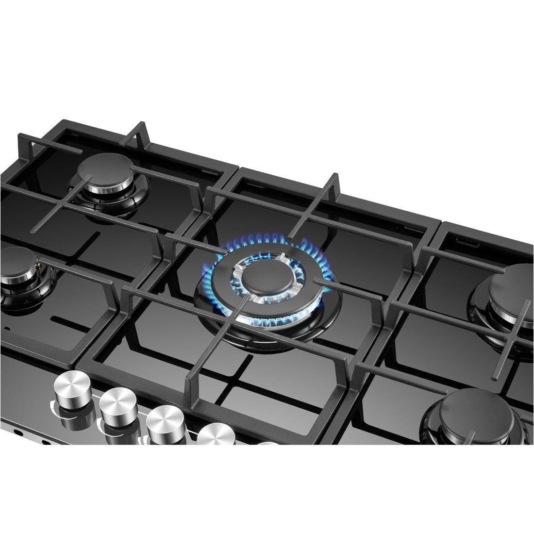 HISENSE PLAQUE DE CUISSON ENCASTRABLE A GAZ 5 FEUX 90CM - HHU90GABK