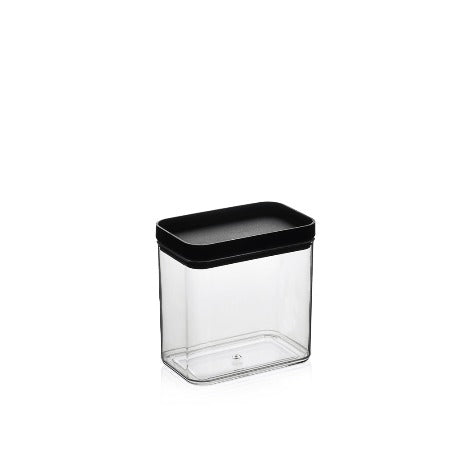 BOITE A PROVISION EN PLASTIQUE TRANSPARENT COUVERCLE NOIR