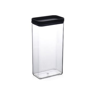 BOITE A PROVISION EN PLASTIQUE TRANSPARENT COUVERCLE NOIR