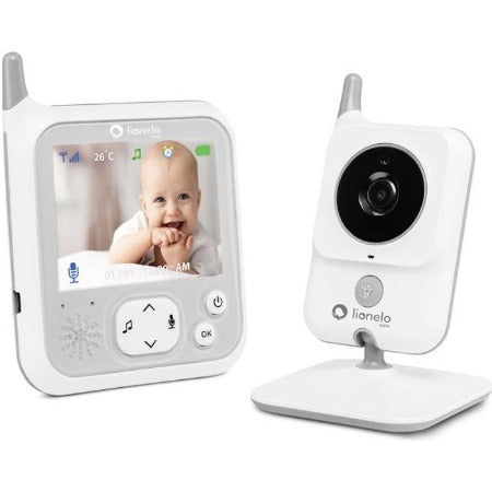 Babyphone vidéo lionelo -blanc-gris