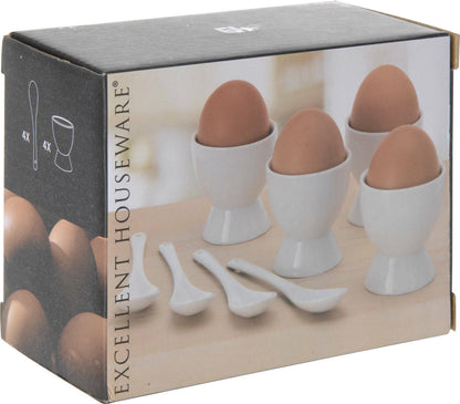 Coquetier et Cuillère -8 pièces