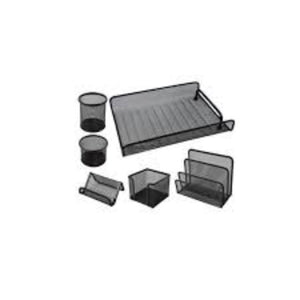 Accessoires De Bureau set-6pcs-en métal-noir