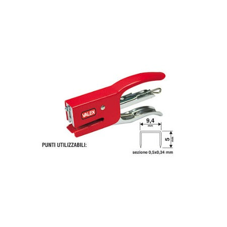 Agrafeuse -5mm Rouge-Valex 1455557