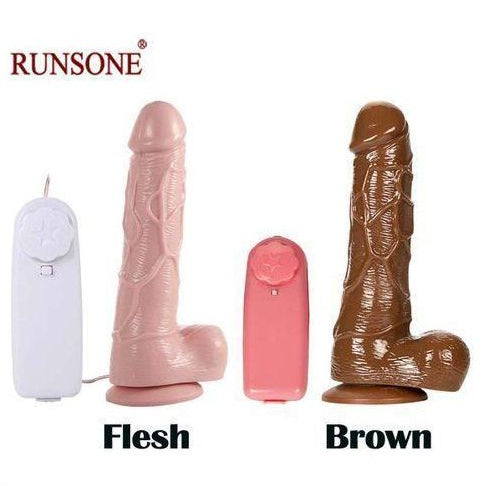 SEXTOYS Gode Ventouse Réaliste Vibrant Silicone 19cm