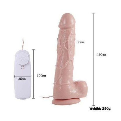 SEXTOYS Gode Ventouse Réaliste Vibrant Silicone 19cm