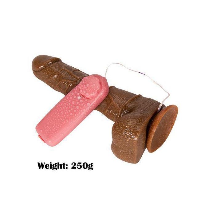 SEXTOYS Gode Ventouse Réaliste Vibrant Silicone 19cm