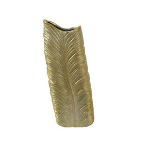 Vase en Metal Forme 2 Cactus Dore-16,5x9cm-Resine Metalise