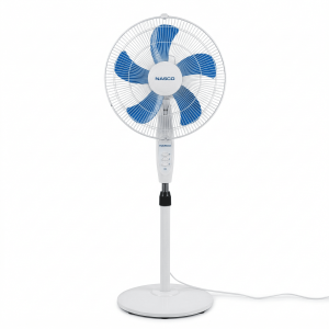 VENTILATEUR A PIED NASCO 16''/ 40W / 3 VITESSES / BLANC - 5 HELICES BLEU/ 1PC/CTN /220-240V - NASCO ACHAT / VENTE - FS40-24