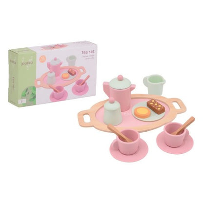 Dinette set en bois plateau accessoires petit dejeuner+3ans