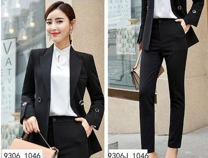 Importé - Ensemble Veste Femme Slim Haut De Gamme Avec Pantalon Gros Bas