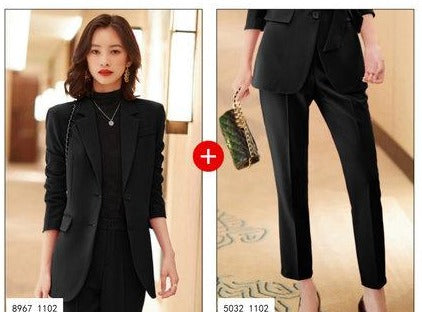 Importé - Costumes Femme Décontractées Slim A Col Tailleur Haut De Gamme