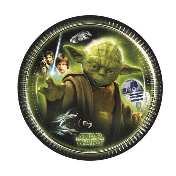 ASSIETTE JETABLE EN CARTON – 19.5CM – SET DE 8PCS- STARS WARS